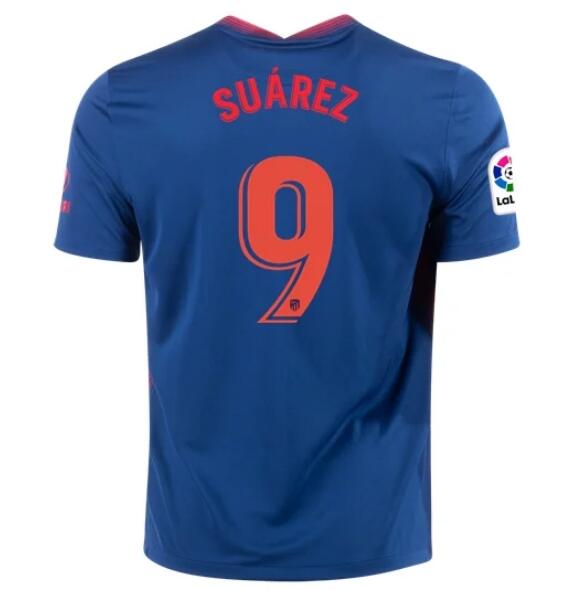 Atletico Madrid Away Kit Soccer Jersey LUIS SUÁREZ #9 2020/21